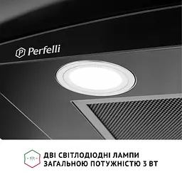 Витяжка декоративна зі склом PERFELLI GRASSI 6HMB NERO - мініатюра 4