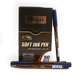 Ручка масляна Piano Pure, 50 шт. синя, 1153PT-BL