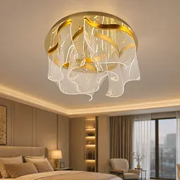 Світлодіодна стельова люстра Artlight 505081-4+3GD, 43 Вт, золото