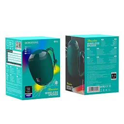 Портативна акустика Borofone BR6 Miraculous sports wireless speaker зелена - мініатюра 2