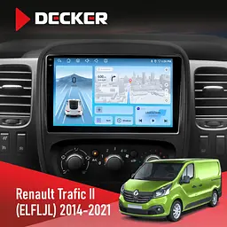 Штатна магнітола Renault Trafic 2014-2021 Decker D9-010 6x128, DSP, 4G, 2K Decker (НФ-00009601)