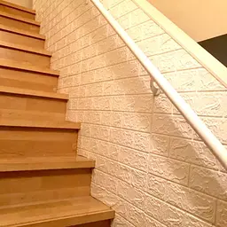Самоклеюча декоративна 3D панель 3D Loft під білу матову цеглу в рулоні 20 м 20000x700x3 мм - мініатюра 2