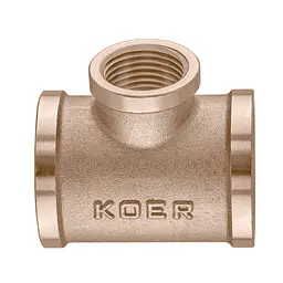 Трійник редукційний Koer Kf.T100810F.Wn - 1"х3/4"x1" FFF без нікелю MX1531 - мініатюра 2