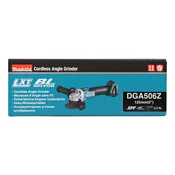 Шліфмашина кутова акумуляторна Makita DGA506Z (125 мм, 8500 об/хв, BL, LXT, без акумуляторів та зарядного пристрою) - мініатюра 8