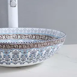 Умивальник Rea Arte 40,5x40,5 blue (REA-U0267), Глянцева - мініатюра 5
