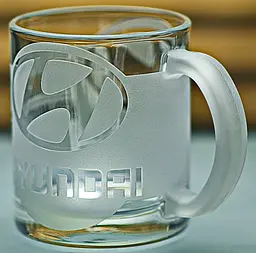 Скляна чашка Hyundai Хюндай 320 мл з гравіюванням Подарунок автолюбителю кружка для чаю та кави з лого авто та легендарний слоган - мініатюра 7