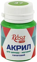 Акрил для декору Rosa Start 20мл матовий салатовий 20037/9276