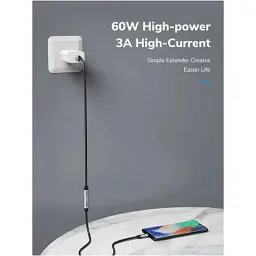 Дата кабель USB-C M/F 0.5m 5Gbps 60W 4K60Hz Cabletime (CA913664) - мініатюра 3
