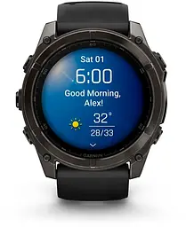 Смарт-годинник Garmin Fenix 8 47mm AMOLED Sapphire Carbon Gray DLC Titanium with Black Silicone Band (010-02904-29) EU - мініатюра 9