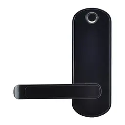 Замок біометричний автономний Trinix TRL-5107BTF Black Left з Bluetooth, зчитувачем відбитків пальців і карт Mifare (65-00046) - мініатюра 1
