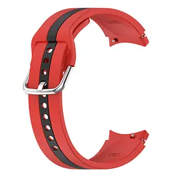 Ремінець для Samsung Galaxy Watch 4 Classic 46mm - червоно-чорний ширина кріплення 20мм силікон Watchbands D2 (W16-7WB40151999) - мініатюра 2
