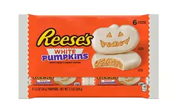 Шоколадні цукерки Reese's Halloween White Creme Peanut Butter Pumpkin Candy Pack 6шт x 34г
