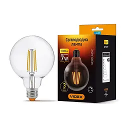Лампочка Videx Filament G95FD 7W E27 4100K 220V (VL-G95FD-07274) - мініатюра 2