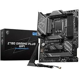 Материнська плата LGA1700, MSI Z790 GAMING PLUS WIFI, Z790, 4xDDR5, Int.Video(CPU), 6xSATA3, 4xM.2, 1xPCI-E 5.0 x16, 1xPCI-E 4.0 x16, 1xPCI-E 3.0 x16, 1xPCI-E 3.0 x1, ALC897, I225V, WiFi 6E, Bluetooth 5.3, 9xUSB3.2/8xUSB2.0, HDMI/DP, ATX