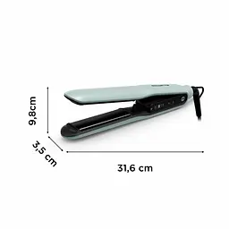 Випрямляч Rowenta Thermoglide, температурних режимів 5, 150-230С, іонізація, титан, світло-зелений - мініатюра 3