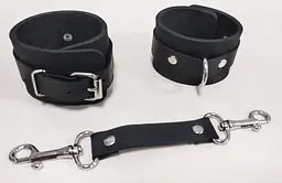 Наручники Feral Feelings - Hand Restraints Black, натуральна шкіра - мініатюра 3