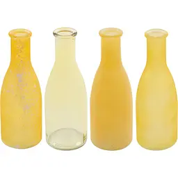 Набір ваз Lefard Bottle amber 18 см 4 шт. (804-115)