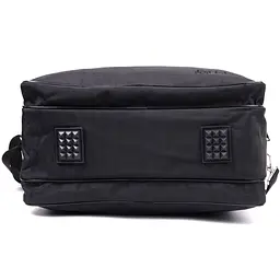 Текстильна чоловіча сумка з надійною пластиковою ручкою FABRA 22587 чорна - мініатюра 9