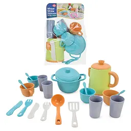 Ігровий набір дитячого кухонного посуду із пшеничного соломи Kitchenware Series (HG-3054)