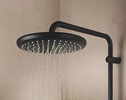 Душова система з термостатом для настінного монтажу Grohe Tempesta System 250 266702431, Чорний матовий - мініатюра 6