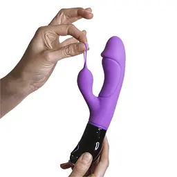 Вібратор-кролик Adrien Lastic Ares з петелькою для пальця, 8 режимів роботи - мініатюра 4