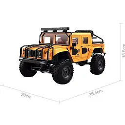 Машинка на радіокеруванні JJRC Hummer H1 1:12 4WD Off-Road Vehicle Orange [142539] - мініатюра 4