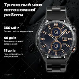 Смарт-годинник Smart watch Haylou Solar 5 з функцією голосового виклику, дзвінки по Bluetooth HD-дисплей моніторинг здоров'я та AMOLED-дисплеєм 1.43" Silver - мініатюра 11