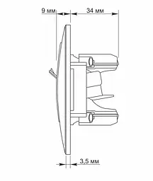 Розетка Titanium Standart PC одинарна комп'ютерна біла (ТF-ST-SK1PC-W) - мініатюра 5