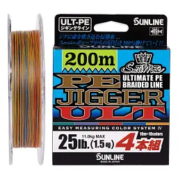 Шнур Sunline PE-Jigger ULT 600 м ( мulticolor) 2.0/0.235 мм 35 lb/15.5 кг