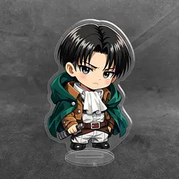 Акрилова колекційна фігурка Чібі Chibi Атака титанів Леві Аккерман 2 10 см