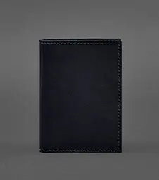 Шкіряна обкладинка для паспорта та військового квитка 1.2 синя Краст