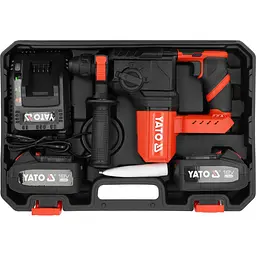 Перфоратор Yato SDS-Plus безщітковий з двома акумуляторами 18 В 4 Аг (YT-827722) - мініатюра 10