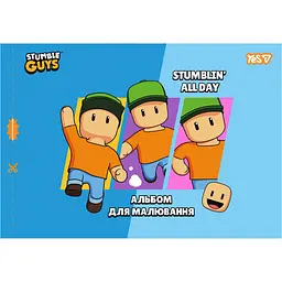 Альбом для малювання Yes Stumble Guys А4 12 аркушів скоба з перфорацією 8 шт. (130611) - мініатюра 2