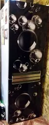 3Д наклейка на холодильник Мильні бульбашки вінілова плівка сфери кулі Чорний 60х180 см Happy Pocket Z182091 - мініатюра 4