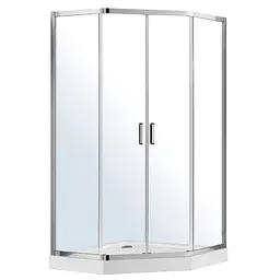 Душова кабіна Eger Iris 100x100 на низькому піддоні 599-143, Хром