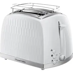 Тостер Russell Hobbs Honeycomb 850 Вт пластик широкі слоти білий