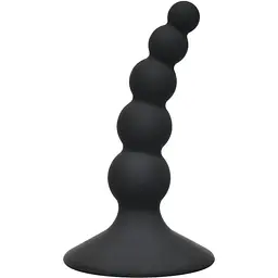 Анальна пробка Lola Games Ribbed Plug 10.5 см (чорний)