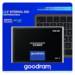 Накопичувач SSD 256GB Goodram CX400 Gen.2 2.5 SATAIII 3D TLC (SSDPR-CX400-256-G2) - мініатюра 3