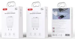 Сітчастий зарядний пристрій L139 triple GaN nitride USB-A/2USB-C 65W Білий - мініатюра 3