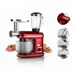 Кухонний комбайн-тестоміс 3 у 1 Heinrich's HKM 5262 Red 5.5 л - мініатюра 2