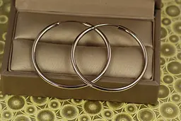 Сережки кільця Xuping Jewelry 4 см сріблясті