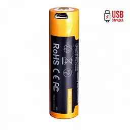 Акумулятор 18650 Fenix 2600 mAh Li-ion зарядка micro usb (ARB-L18-2600U) - мініатюра 2