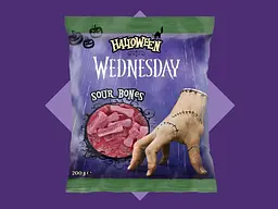 Кислі жувальні цукерки Halloween Wednesday Sour Bones 200г - мініатюра 4