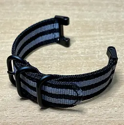 Нейлоновий ремінець Primo Traveller для годинника Xiaomi Amazfit T-Rex (A1918)/T-Rex Pro (A2013) Black Grey - мініатюра 4