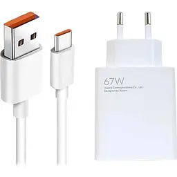 Зарядний пристрій Xiaomi Wall Charger 67W White + USB-C (BHR6035EU)