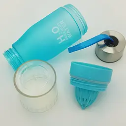 Пляшка соковитискач для води з фруктами 650 мл H2O Water Bottle QC-650 бірюзова - мініатюра 2