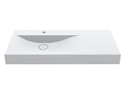 Умивальник Miraggio VIOLA 1000 L (0002665) Mirasoft, Матовий, Накладний/Підвісний/Врізний, Білий - мініатюра 3