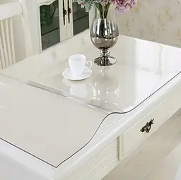 М'яке скло Прозора силіконова скатертину на стіл Soft Glass Захист для меблів 1.8х1.5 м (товщина 0.5 мм) - мініатюра 10