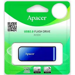 USB флеш накопичувач Apacer 64GB AH334 blue USB 2.0 (AP64GAH334U-1) - мініатюра 6