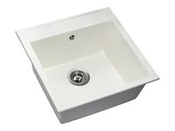 Кухонна мийка гранітна Miraggio Bodrum 510 white 508x495x227 00206402, Білий - мініатюра 2